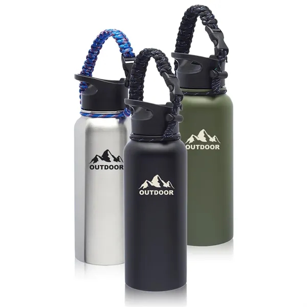 34 oz. Vulcan Stainless Steel Water Bottle with Strap