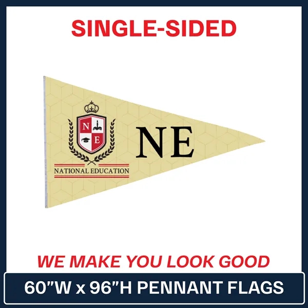 60" x 96" Single Sided Custom Pennant Flag