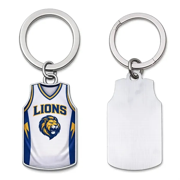 Sports Jersey Sleeveless Metal Keychain
