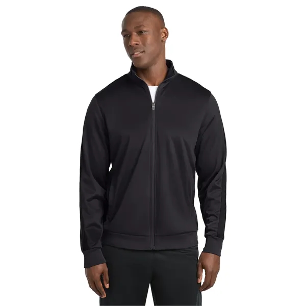 Sport-Tek Tricot Sleeve Stripe Track Jacket.
