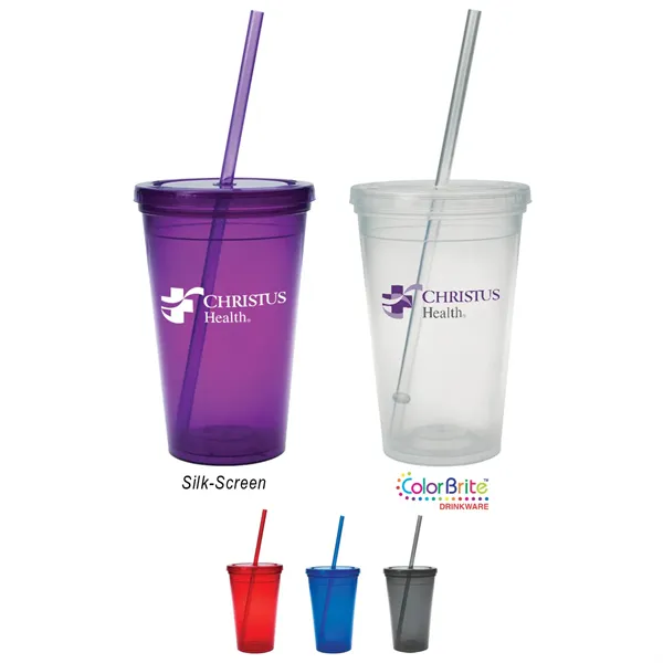 16 Oz. Sunsplash Double Wall Tumbler