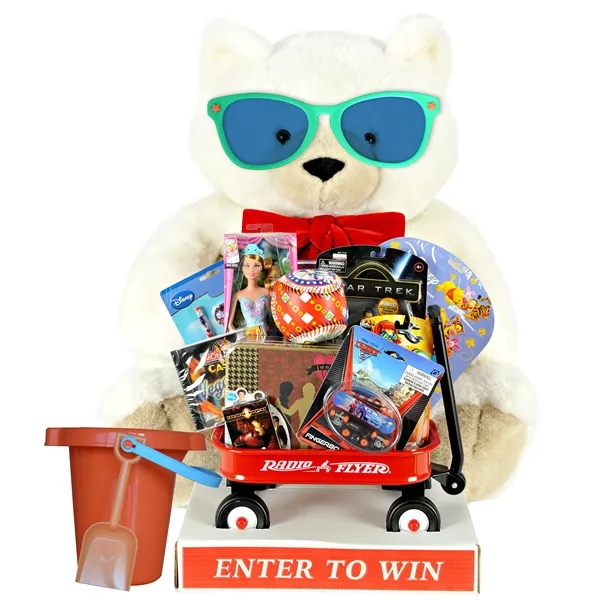 Summer Fun Bear with Toy filled Wagon