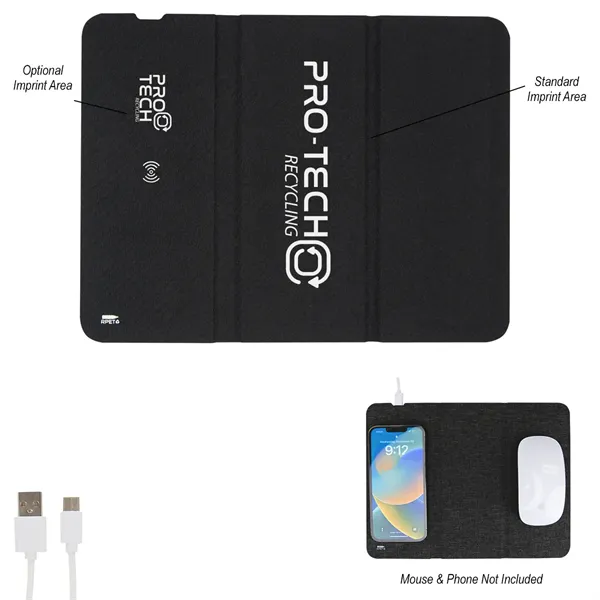RPET 10W Wireless Charging Mouse Pad