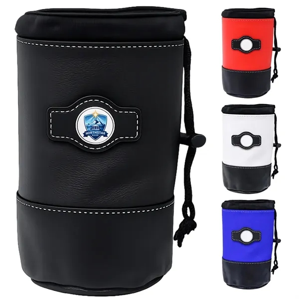 Leatherette Drawstring Valuables Pouch
