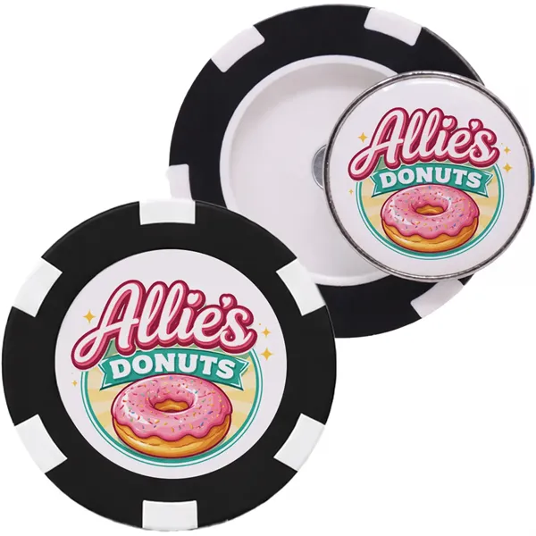 Poker Chip with Removable Ball Marker