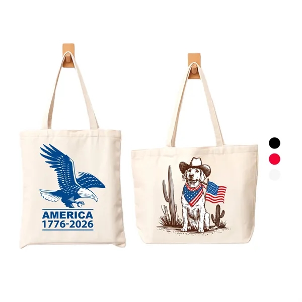 Large Canvas Tote Bag -250th Anniversary Custom Reusable
