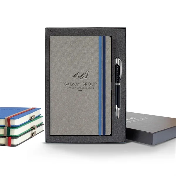 Bi Band Medio Lined Ivory Page Journal Gift Set