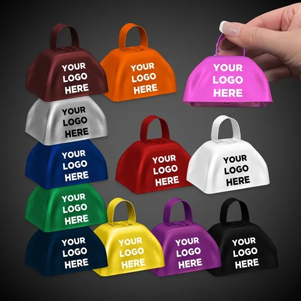 3" Metal Cowbell - Assorted Colors Printed
