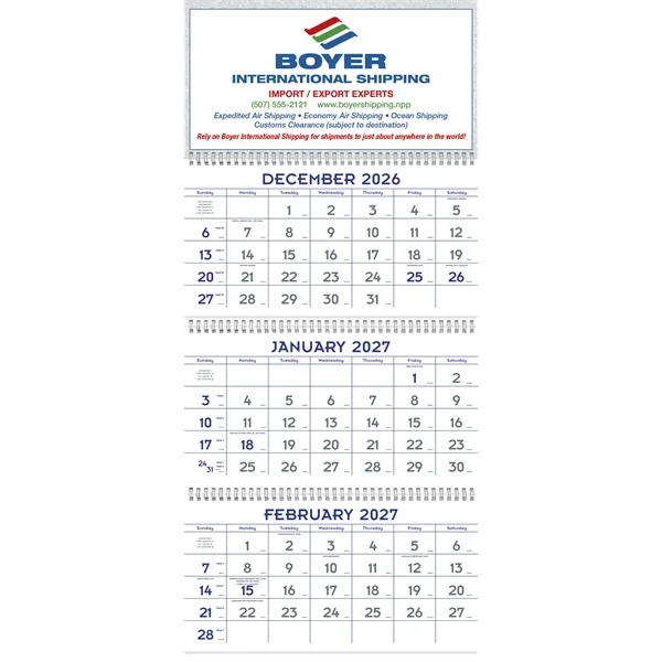 Triumph® Calendars Blue & Grey Commercial Planner