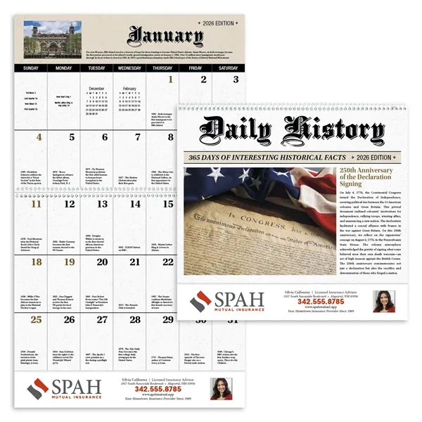 Good Value™ Daily History Spiral Calendar