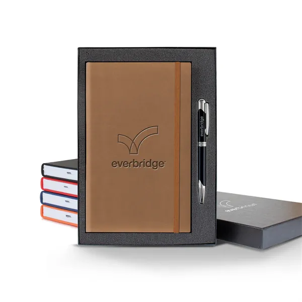 Tucson Banded Medio Lined White Page Journal Gift Set