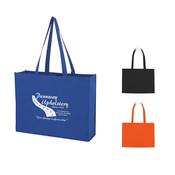 Non-Woven Shopper Tote Bag With Hook And Loop Closure