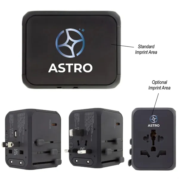 33W Universal Travel Adapter With Type-C