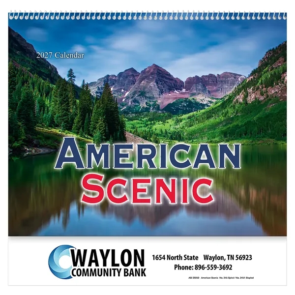 American Scenic Wall Calendar: 2027 Spiral Bound