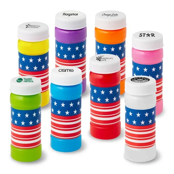 2 oz. Patriotic Bubbles with cap imprint
