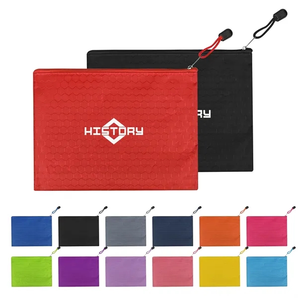 A5 Waterproof Zipper Pouch Office File Bag