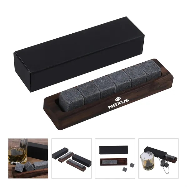 Granite Chilling Whiskey Cube Rocks Set