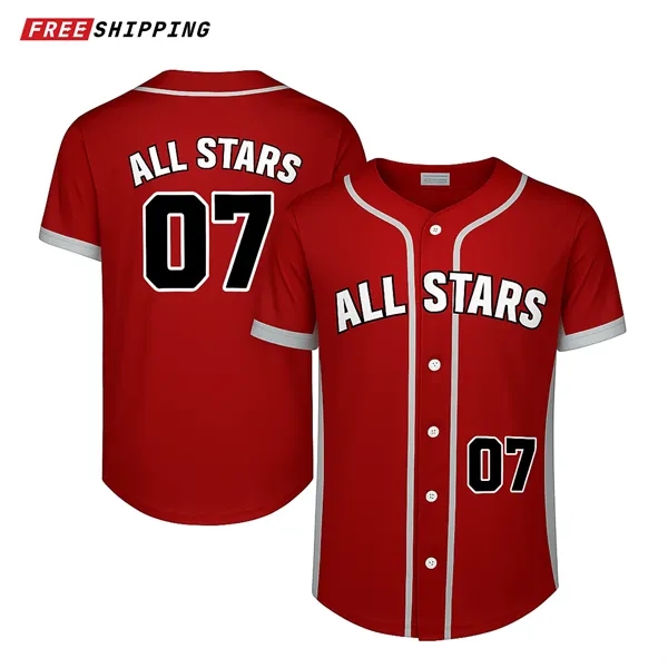 Baseball Jersey with Full-Color Team Graphics