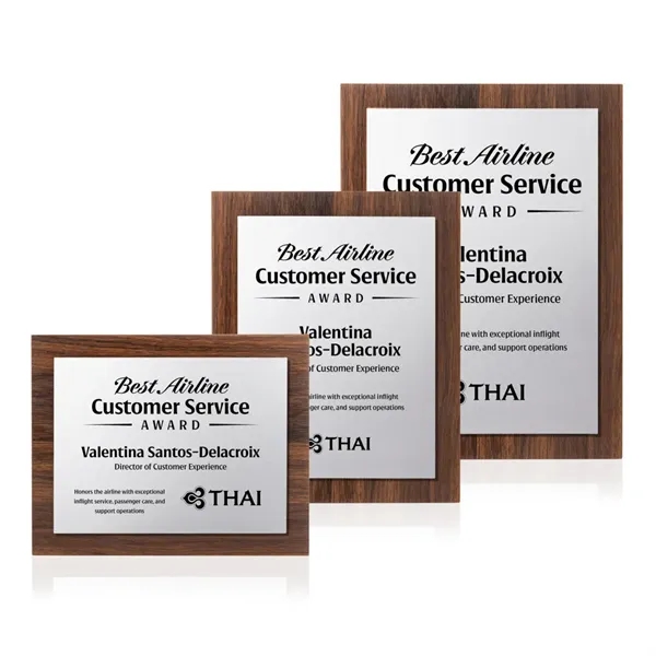 Millsboro Plaque - Walnut Finish/Silver