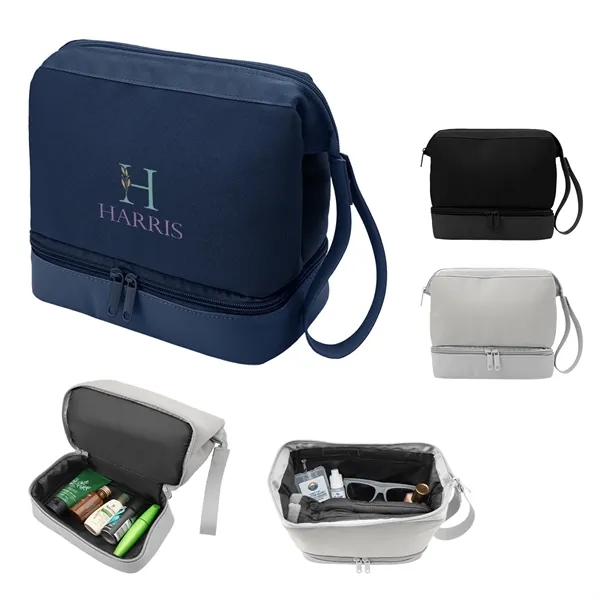The Weekender Toiletry Bag with Drop-Bottom