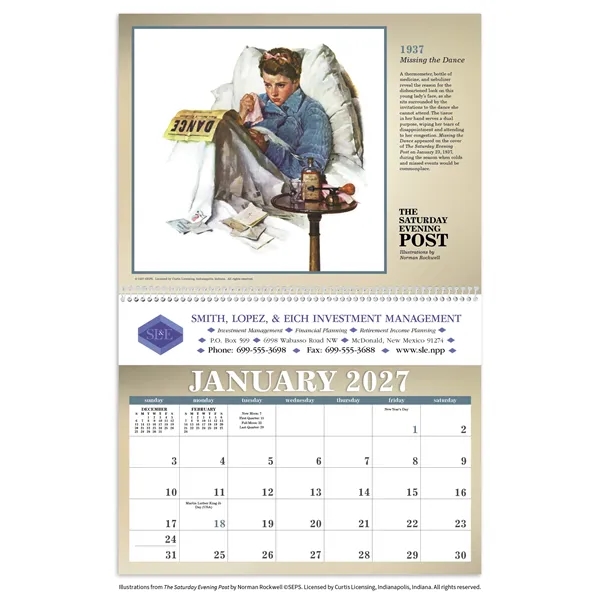 Triumph® Calendars The Saturday Evening Post Illustration...