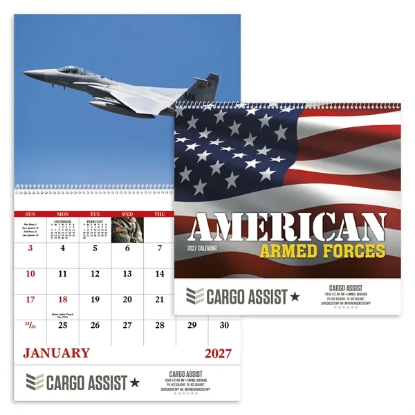 Good Value™ American Armed Forces - Spiral Calendar