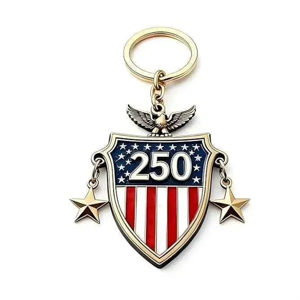 USA 250th Anniversary Commemorative Keychain Pendant
