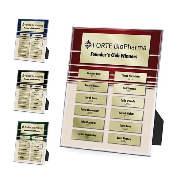 Clear Acrylic Easy Perpetual Plaque - Striped Graphic