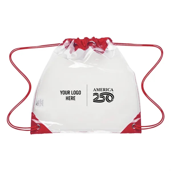 America250™ Touchdown Clear EVA Drawstring Backpack