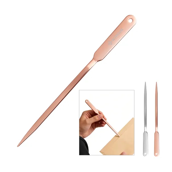 Stainless Steel Metal Letter Opener W/ Hanging Hole