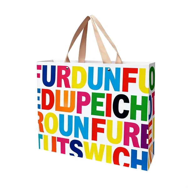 Full Color Matte Laminated Paper Gift Tote Bag