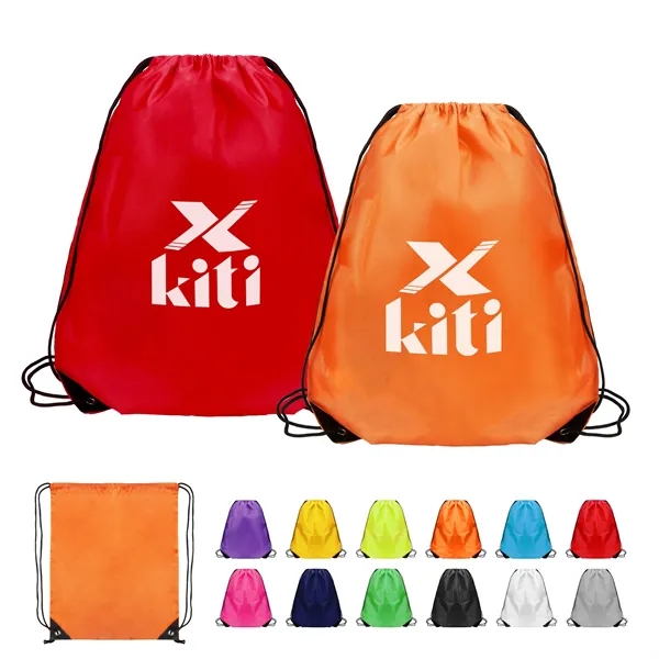 13.4"x16.5" Polyester Sports Drawstring Backpack Cinch Bag