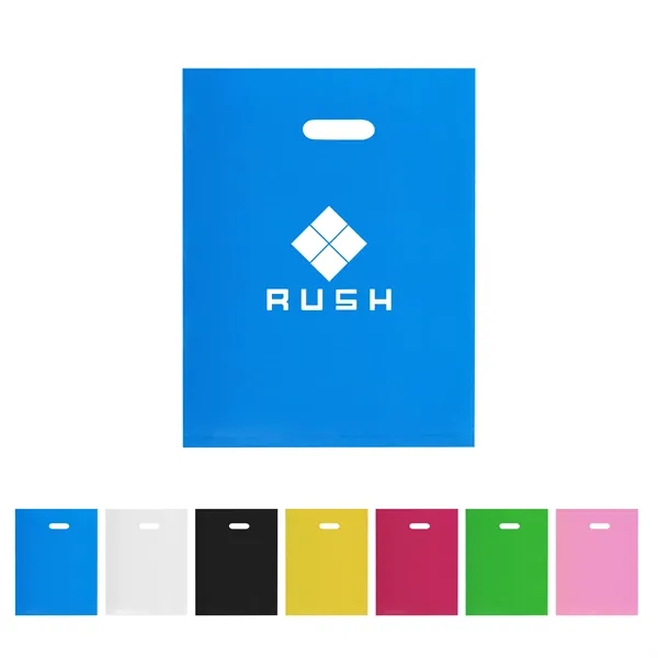 Plastic Shopping Tote Bag W/Die Cut Handle 11.8"x15.7"