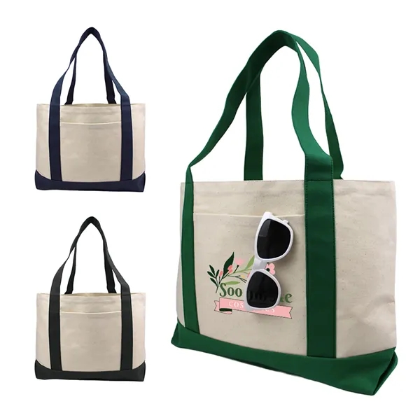 New! Large Cotton Boat Tote