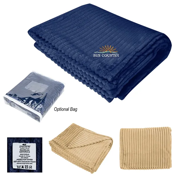 Raleigh Recycled Ribbed Flannel Blanket