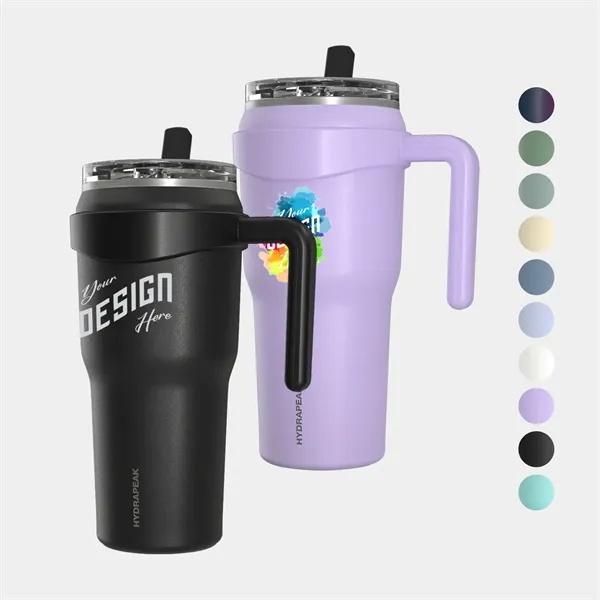 40 oz Hydrapeak® Stainless Insulated Tumbler w/ Straw Lid