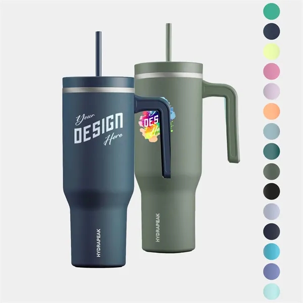 40 oz Hydrapeak® Stainless Steel Insulated Tumbler w/ Handle