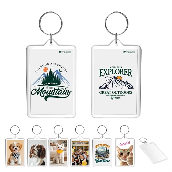 3"x2" Full Color Custom Acrylic Photo Frame Keychain