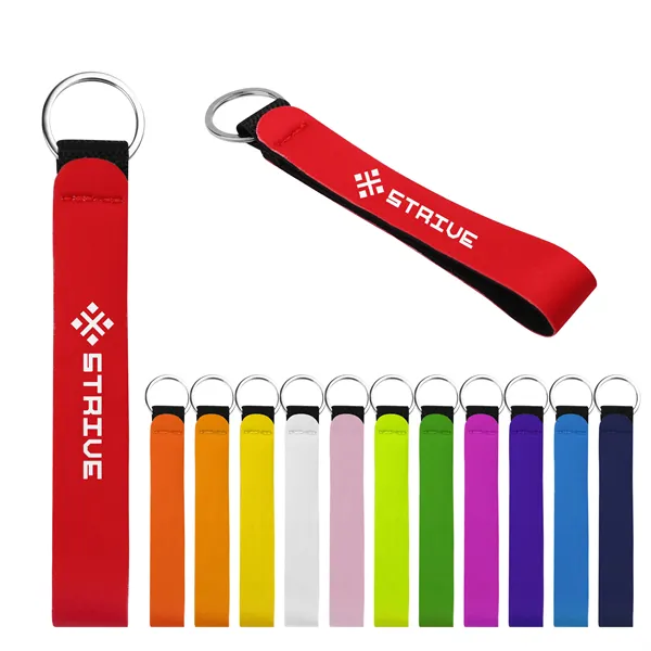 Full Color Float Neoprene Wristlet Keychain Strap 5"x0.8"