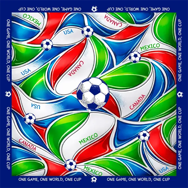 International Soccer Cup Celebration Bandanna Custom Digital
