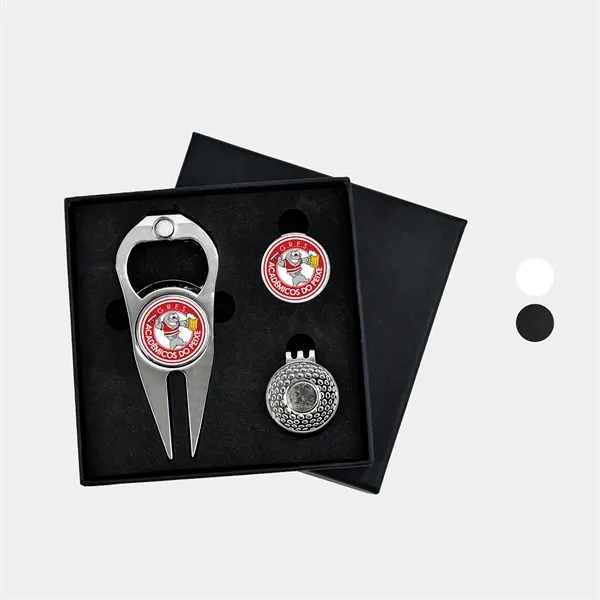TiTUS® 3-in-1 Golf Tool Set - Divot Tool, Ball Marker & Cap