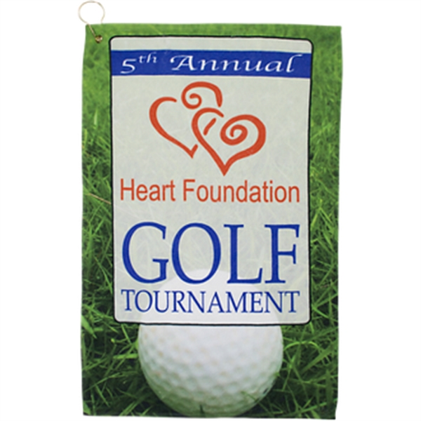 1625 Full Color Golf Towel includes Hook/Grommet