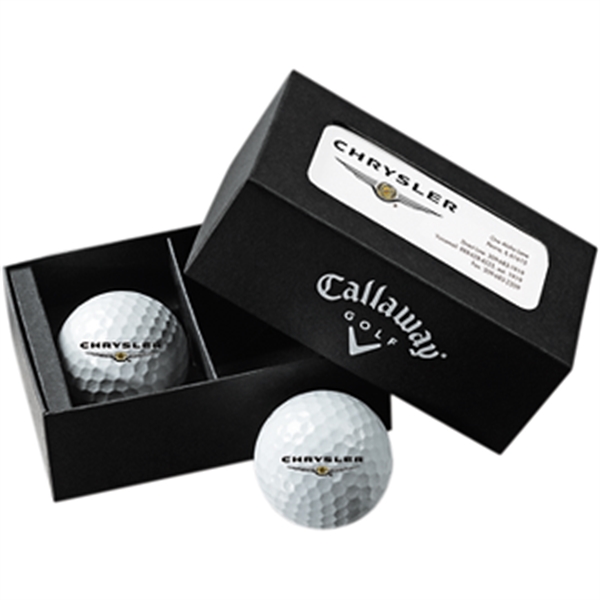 Callaway 2-Golf Ball Business Card Box w/ Warbird