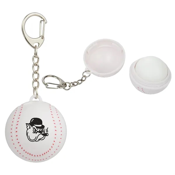Baseball SPF15 Lip Moisturizer Keychain