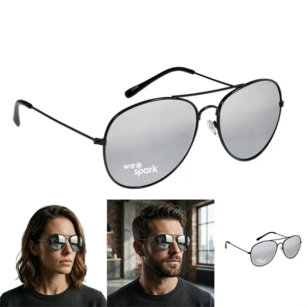 PISMO BREEZE Mirrored Aviator Sunglasses