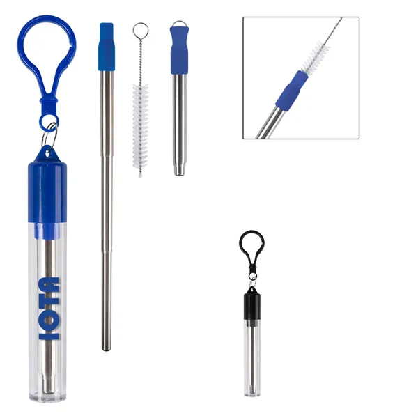 Collapsible Stainless Steel Straw Kit