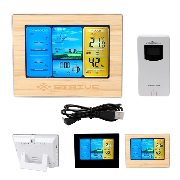 Indoor&Outdoor Wireless Digital Weather Station Clock