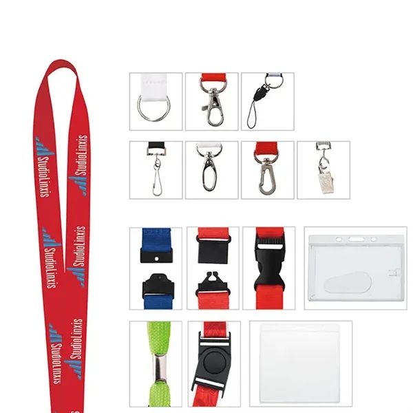 Universal Source® 1" Polyester Woven Lanyard