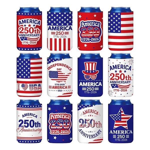 250th Independence Day Neoprene Can Kaddy