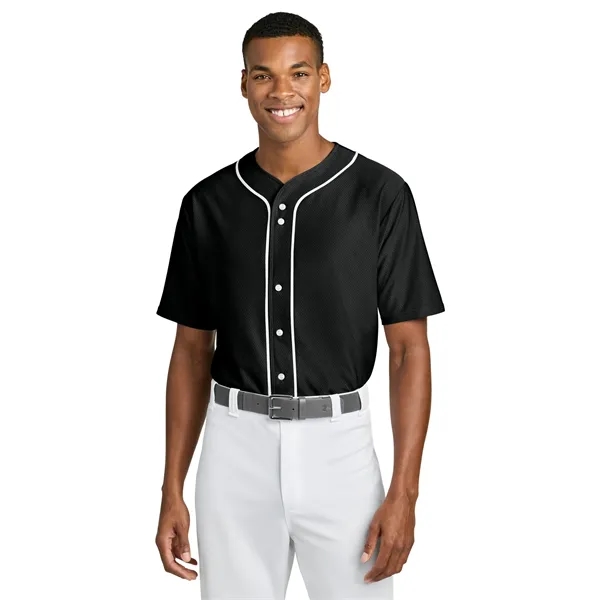A4 Short Sleeve Full-Button Baseball Top